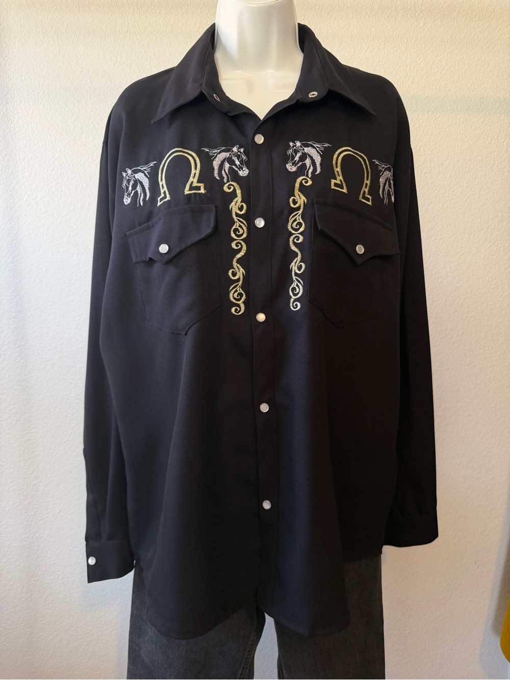 Western Pearl Snap Button Up Shirt